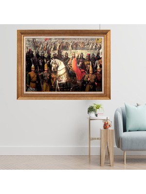 Giyense Altın Varaklı Çerçeveli Paspartulu  Tablo CRD662