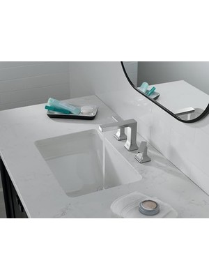 Aesco Musluk Velum Yaygın Banyo Bataryası 3 Delikli, Krom Banyo Lavabo Bataryası, 2 Saplı Banyo Bataryası, Banyo Bataryası, Krom 3537LF-MPU