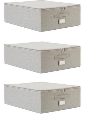 Aesco 3'lü Orta Boy Gri Destekli Hurç Set 45 x 55 x 18 cm