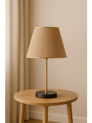 Eslight Slim Abajur Masa Lambası Bej E65S