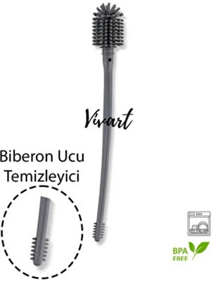  tr' de tek biberon ve biberon ucu temizleme fırçası silikon şişe yıkama fonksiyonlu uzun saplı