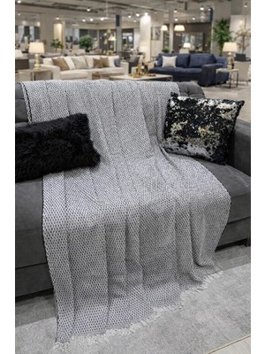 Gizo Home Pamuklu Koltuk Örtüsü, Koltuk Kılıfı, Kanepe Örtüsü 170X210 cm Çok Amaçlı Örtü Siyah Renk