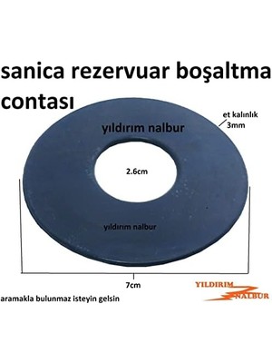 Aesco Gömme Rezervuar 7cm Göbek Contası Boşaltma Büyük Lastik Conta Conta