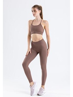 Formactive Sırt Detaylı Destekli Seamless Spor Sütyeni ve Push Up Toparlayıcı Tayt Seti