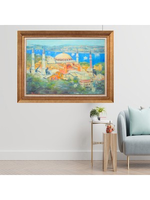 Giyense Altın Varaklı Çerçeveli Paspartulu  Tablo CRD380