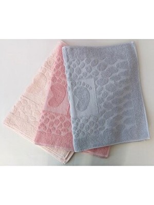 Emillie 3 Lü Set Ayak Havlusu Paspas  Pamuk 50x70 cm Modern Tasarım Pembe Renk