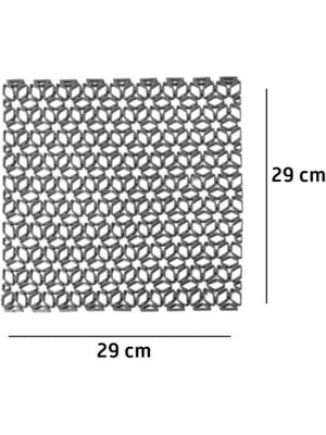Aesco Kare Şekilli Kurutma Matı Bulaşık Altlığı Tezgah Lavabo Durulama Matı (29×29 Cm) (Beyaz)
