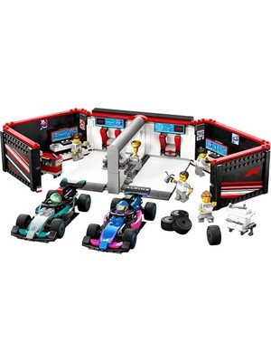 Aesco City F1 Garajı ve -Amg ve Arabaları 60444-7 Yaş ve Üzeri Çocuklar Için Yarış Arabası Içeren Yaratıcı Oyuncak Yapım Seti, Doğum Günü Hediyesi (678 Parça)