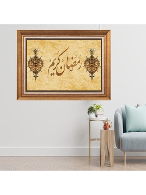 Giyense Altın Varaklı Çerçeveli Paspartulu  Tablo CRD1017