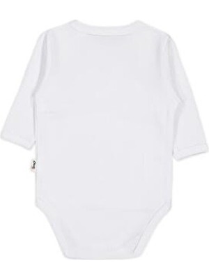 Civil Baby Renkli Kumaş 1-6 Ay Unisex Zıbın Badi - Beyaz 6-9 Ay