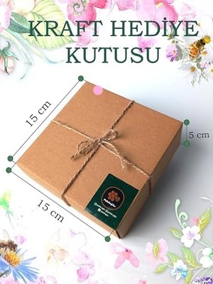 Aesco Mum Dekoratif Hediye Kutusu 4 Lü Set Doğal Petek Beeswax Candle Açmış Gül (Kırmızı Süslemeli Açmiş Gül)