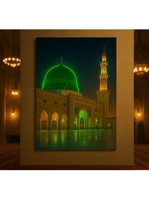 Modern Neon LED ile Şık Islami Duvar Sanatı Dekoru