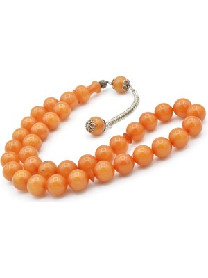 Murty99 Gümüş Kaplama Kamçılı Küre Kesim Beyaz Katalin Tesbih Iri Boy