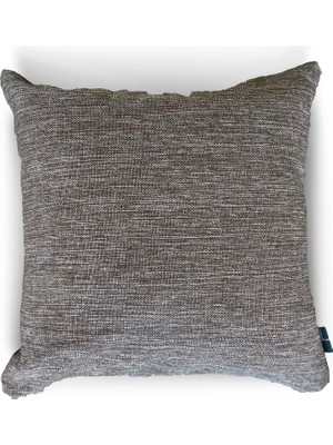 Aesco Piloti - Series - Brown Dokulu Düz Dekoratif Kırlent Kılıfı 45X45 Cm, Kahverengi