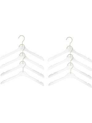 Aesco 8'li Şeffaf Akrilik Giysi Askısı 38.5 x 21.5 x 1 cm