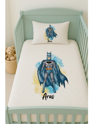 Lilabio %100 Pamuk Isme Özel Isimli 100X150 cm Pike Seti Batman