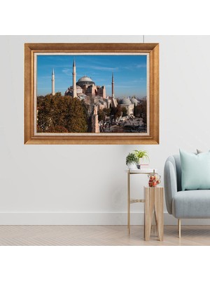 Giyense Altın Varaklı Çerçeveli Paspartulu  Tablo CRD1143