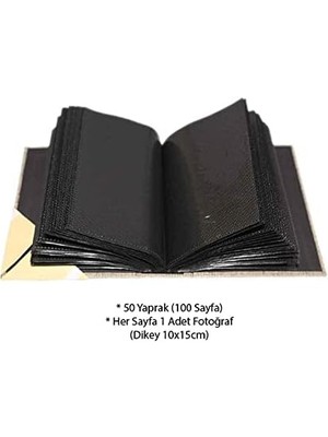 Aesco 10X15CM 100 Fotoğraf Kapasiteli Lüks Koton Fotoğraf Albümü (Krem)