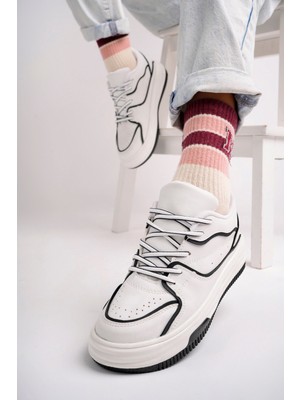 Infinite8 Kadın Günlük Spor Ayakkabı Sneaker Şeritli