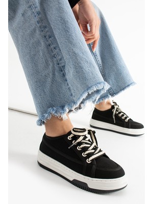 Infinite8 Siyah Kadın Sneaker Günlük Spor Ayakkabı