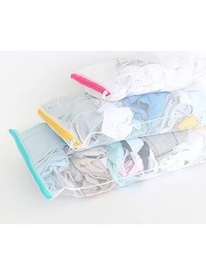 Aesco 3 'lü Fermuarlı Çamaşır Filesi Seti