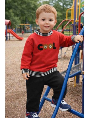 Kabartmalıayıcık Nakıslışardonluiki Iplikerkek Bebek Eşofman Takımı