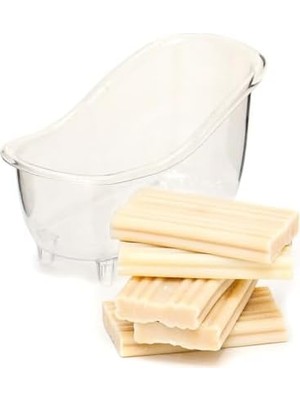 Aesco Dekoratif Küvetli Ekru Sabun Banyo Seti