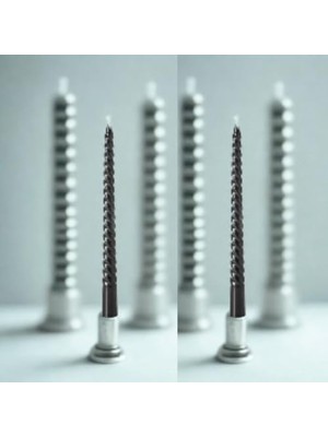Aesco Dekoratif Siyah Spiral Mum 2’li Set – 26 cm Uzunluk, Şık Sofra ve Ev Dekorasyonu, Uzun Ömürlü ve Zarif Tasarım
