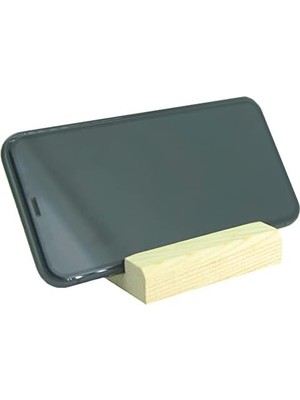 Aesco CT8008 Telefon Standı Masaüstü Ahşap Kaymaz Taban Pedli (8CMX8CMX1,6CM) Dizi, Film, Video, Görüntülü Sohbet Vb. Için Dik ve Yan Kullanımlı Telefon Tutucu Ahşap Stand