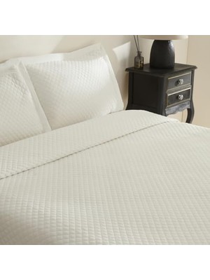 Aesco Anna Çift Kişilik Yatak Örtüsü Beyaz