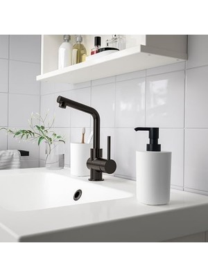 Aesco Banyo Seti, Beyaz, 3 Parça, Diş Fırçalık, Sabunluk ve Tepsi