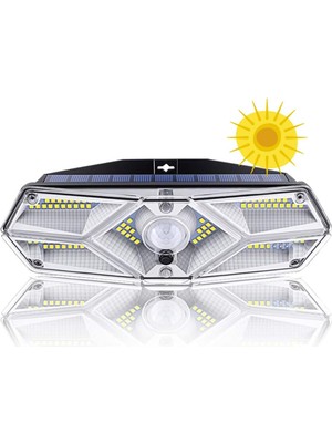 Aesco Güneş Enerjili Hareket Sensörlü, 6 Taraflı 104 LED AYDINLATMA/GT-SL13