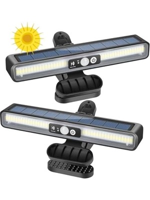 Aesco Güneş Enerjili Hareket Sensörlü Mandallı LED AYDINLATMA/GT-SL29