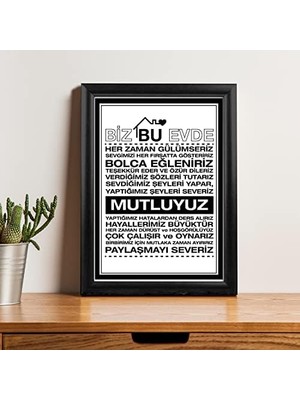 Aesco Ailenize Özel Dekoratif Ev Hediyesi Baskılı Çerçeve