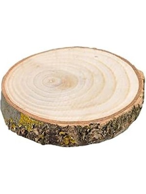 Aesco Ahşap Bardak Altlığı Yuvaylak Ağaç Bardak Altlığı Doğal Ağaç Çap 9-10 cm