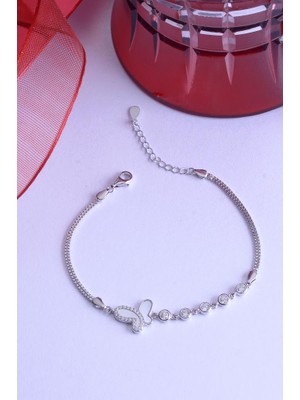 INNUENDO JEWELRY 925 Ayar Gümüş Taşlı Kelebek Bileklik