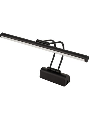 Aesco Siyah Kasa LED Flüt Resim Aplik | 6W | 3200K Gün Işığı | 35CM | Duvar Tipi Ayna/tablo Üstü Dekoratif Işık | IP20 Iç Mekan Kullanım