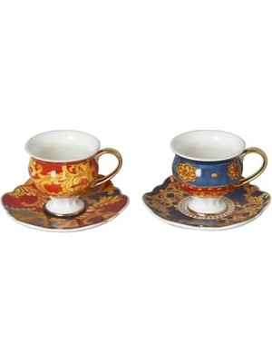 Aesco Art Clarissa Dörtlü Ayaklı Kahve Fincanı Seti