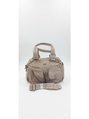 571 Collections Ithal Yıkama Deri Omuz Çantası