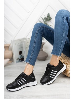 Infinite8 Infinite Kadın Erkek Günlük Genç Sneaker, Ortopedikyürüyüş Ayakkabısı Siyah