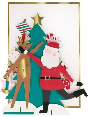 Aesco - Festive Honeycomb Tree Card - Yeni Yıl Ağacı Tebrik Kartı