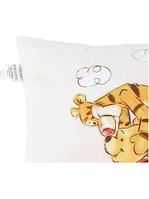 Aesco The Pooh Lisanslı Karakter BASKILI%100 Pamuk Kırlent, Çok Renkli, 40X40 cm
