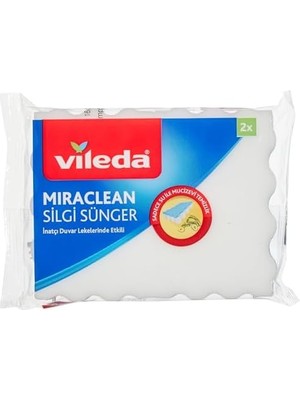 Aesco 169072 Miraclean Silgi Sünger 2'li, Beyaz, Düz