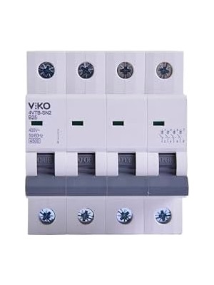 Aesco 4VTB-4B25 Otomatik Sigorta 4,5ka B Tipi 4 Kutup 25A