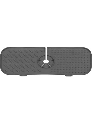 Aesco Elastik Musluk Matı Su Tutucu Düzenleyici Silikon Kaydırmaz Mutfak Eyve Banyo Lavabo Tezgah Üstü Matı