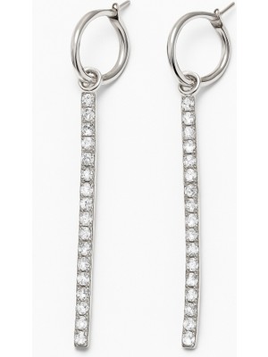 Tuqos Küpe zirkon taşlı kararmaz