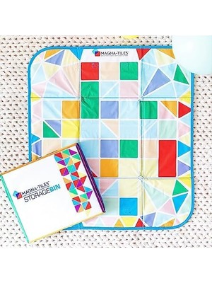 Aesco Saklama Kutusu ve Interaktif Oyun Matı, Oyun Odası, Dolap, Yatak Odası, Ev Organizasyonu ve Sınıf Için Kulplu Katlanabilir Saklama Kutusu, 12,5 x 11 x 8