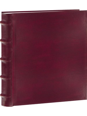 Aesco Albums CLB-257/BG 200 Cepli Avrupa Gümrüklü Deri Fotoğraf Albümü, 5 x 17,7 cm Baskılar, Bordo