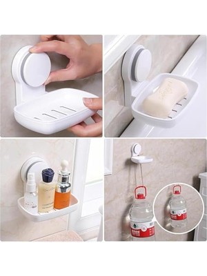 Aesco Duş Duvarı Sabunluk, Delme Gerektirmeyen Tasarım ile Sabunluk, Güçlü Vakum Emiş Yapışması ile Sabun Kutusu, Banyo Duş Küvet Mutfak Için Çıkarılabilir Sabunluk