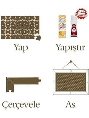 Aesco Ayet-El Kürsi ve Nazar Duası 1000 Parça Çerçeveli Puzzle